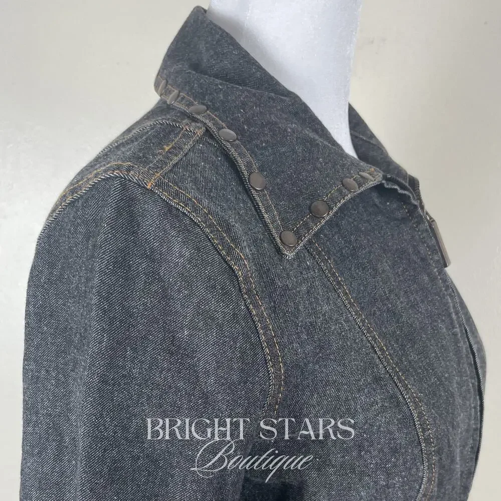 Rare Vintage Dark Denim Studded Jacket ASO Willow Rosenberg BtVS Y2K